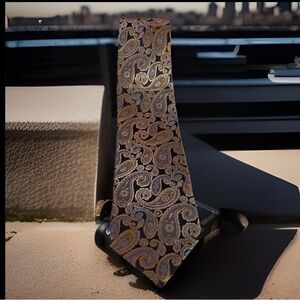 Barton Como Euro Knot Elegant Paisley Silk Tie